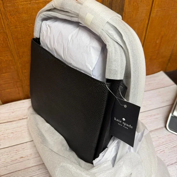 Kate Spade Knott Convertible Leather Carryall Bag - Black - Picture 6 of 8